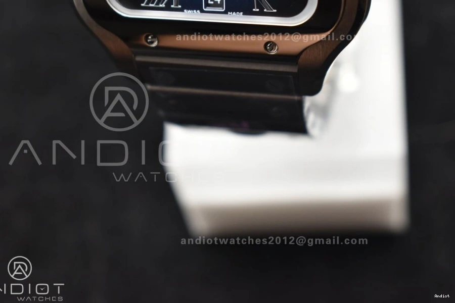 Blue 1:1 Santos BVF Best SS SmartLinks Dial Cartier Bracelet Edition on 9015 MIYOTA V2 de 40mm SS 0119